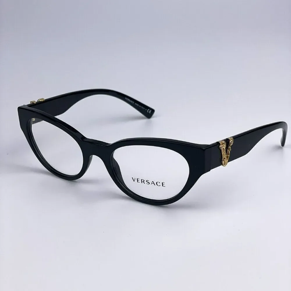 SALE! NEW Versace VE3282 GB1 Black Cat Eye Women Eyeglasses